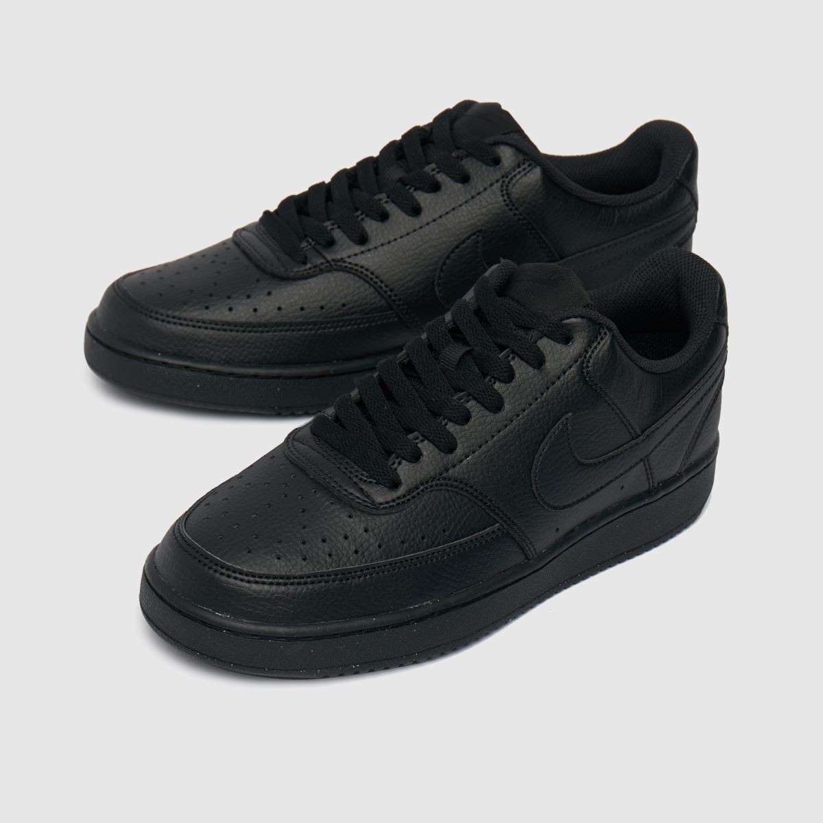 Nike – Court Vision – Svarta sneakers med låg midja