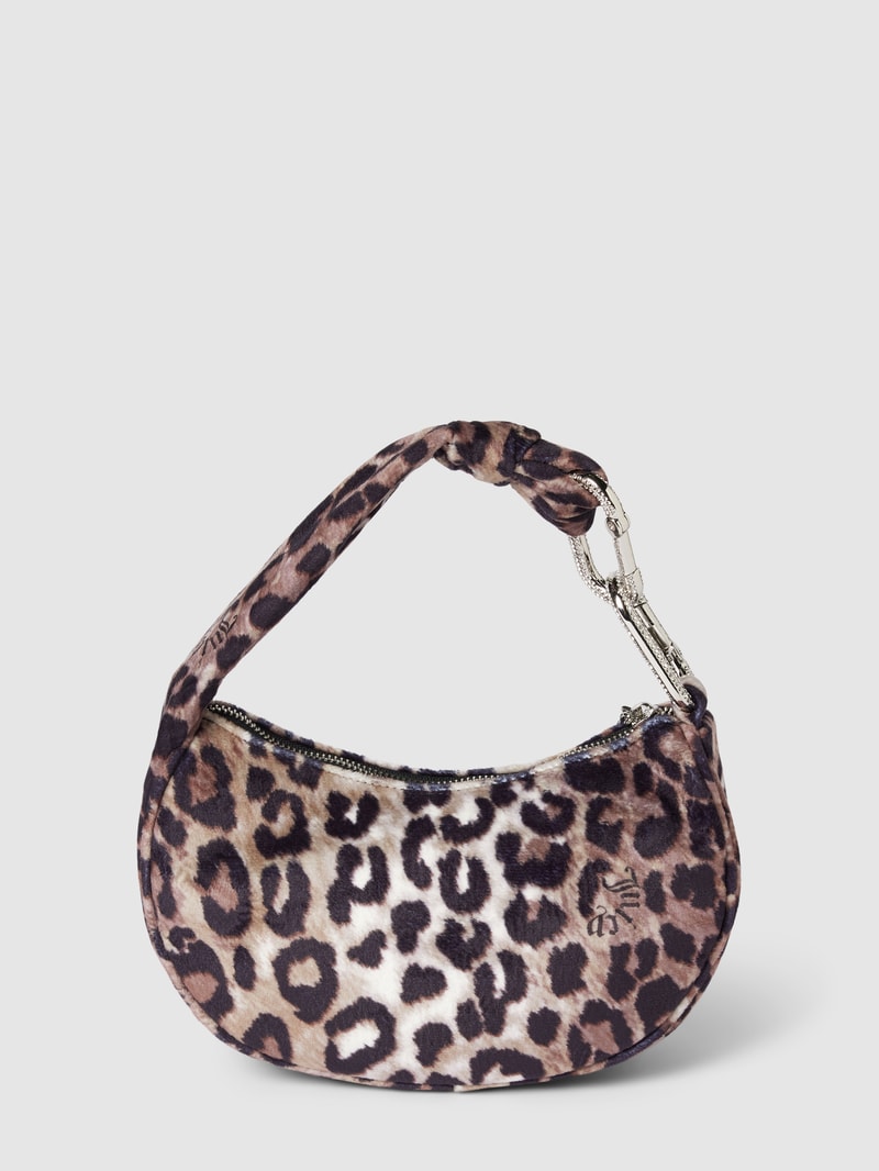 Handtasche mit Label-Applikation Modell 'BLOSSOM' in beige