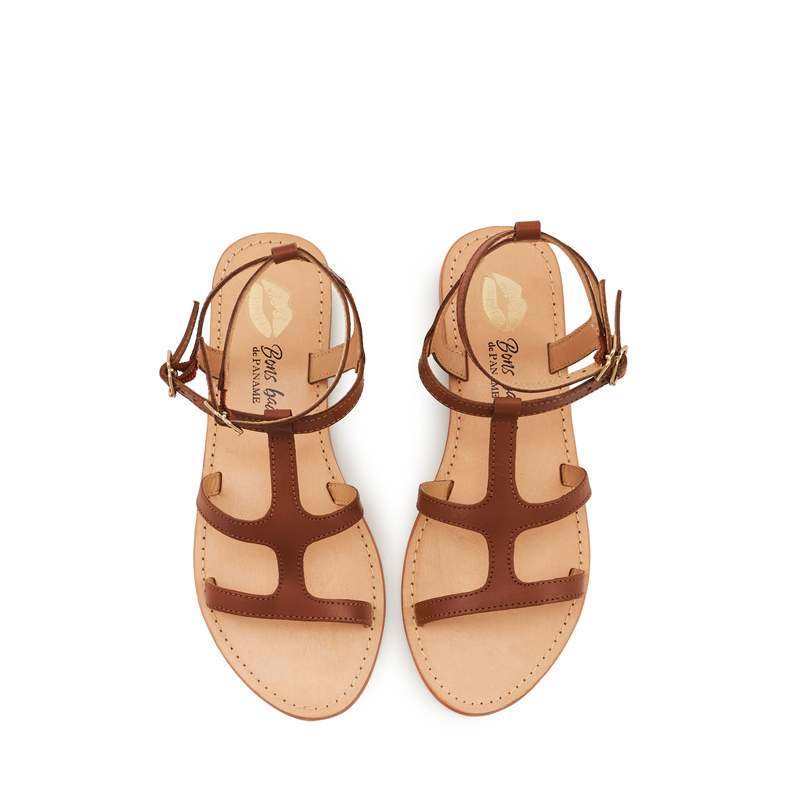 Sandales en cuir Chimere Cognac