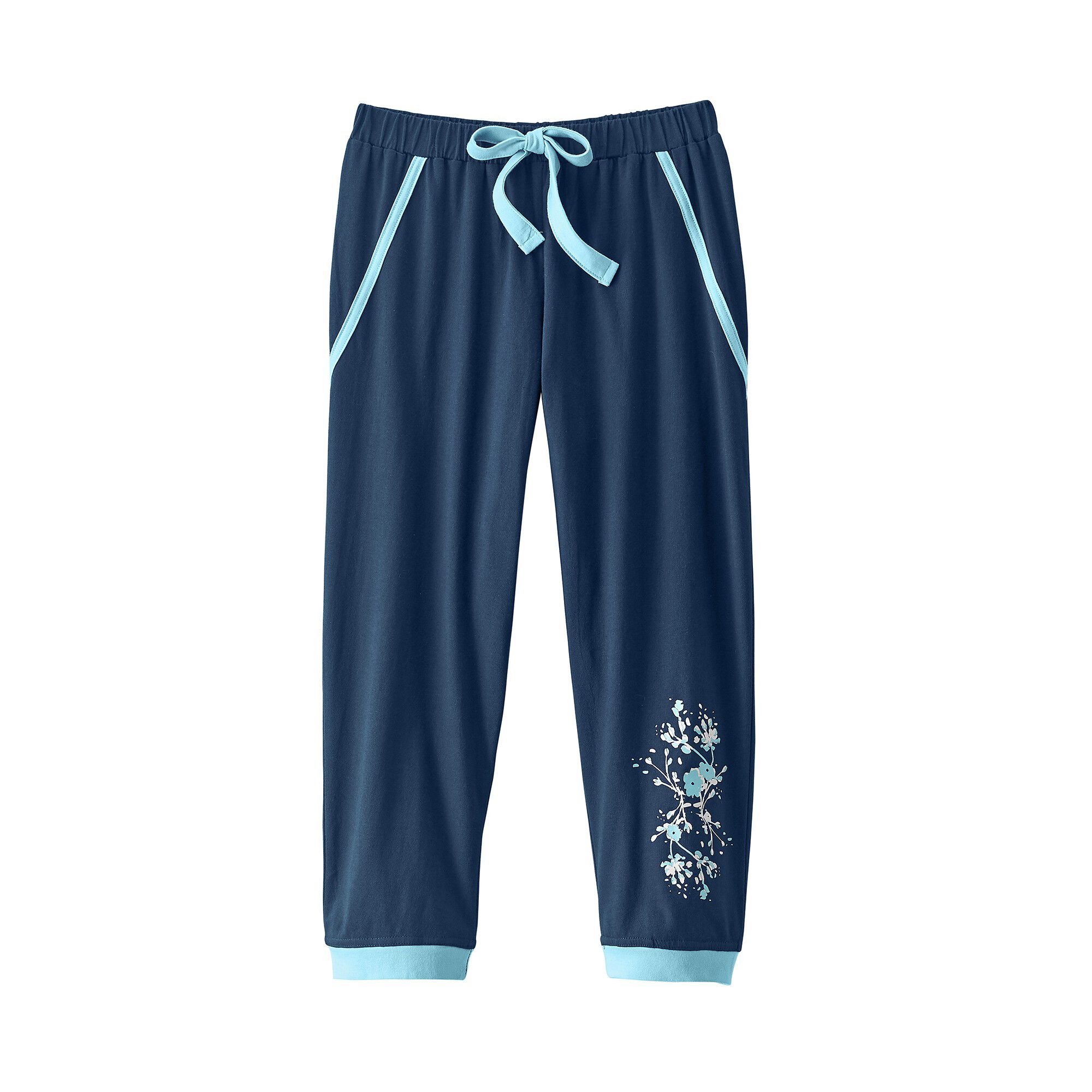 Pantacourt de pyjama – uni marine