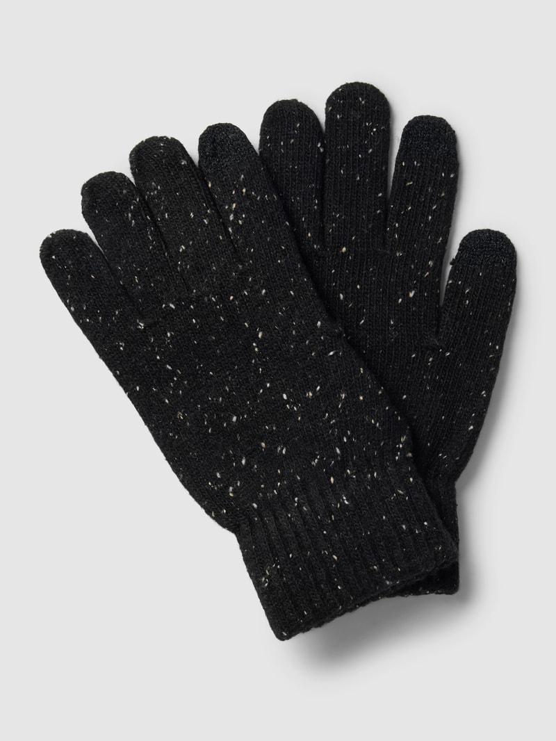 Handschuhe mit Label-Detail Modell 'CLIFF' in schwarz
