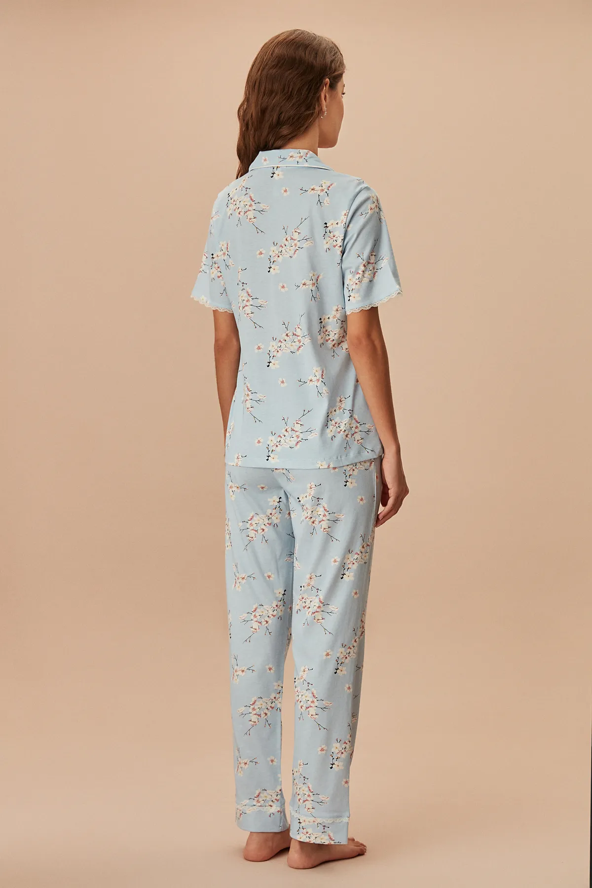 SUWEN  Sakura Maskulines Pyjama-Set