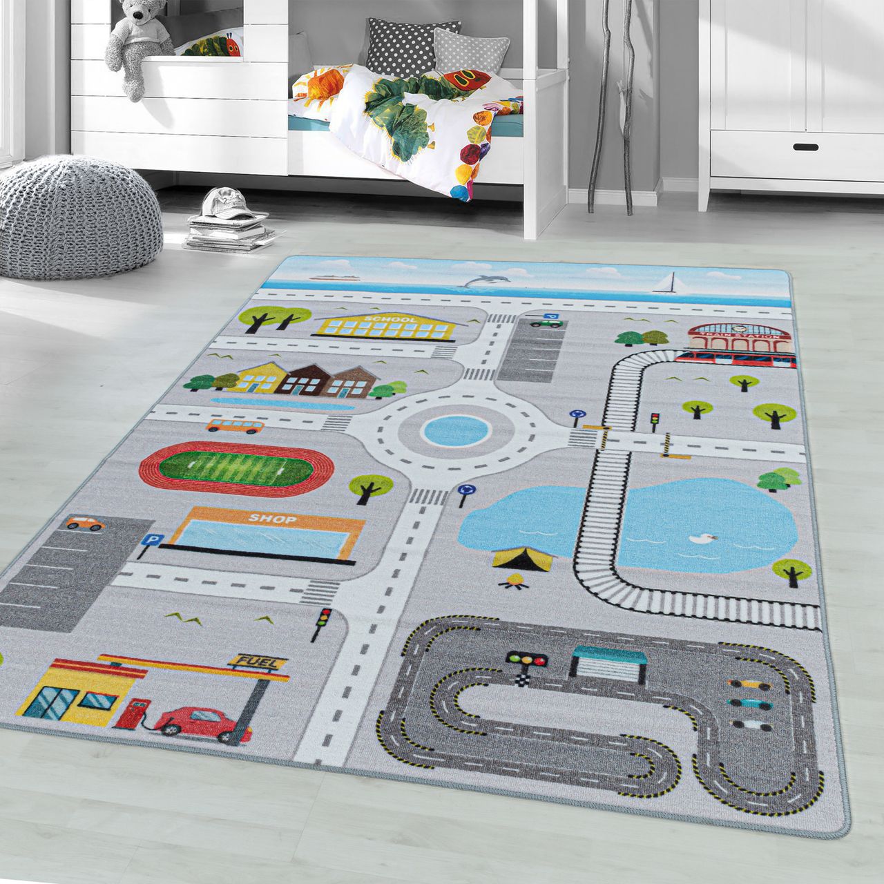 Ayyildiz Teppich, PLAY 2902, GREY, 140 x 200 cm