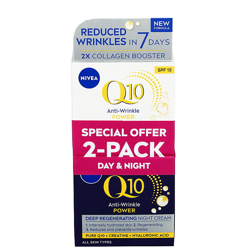 Nivea Nivea ansiktskrem 2-pk Q10 Anti-wrinkle power