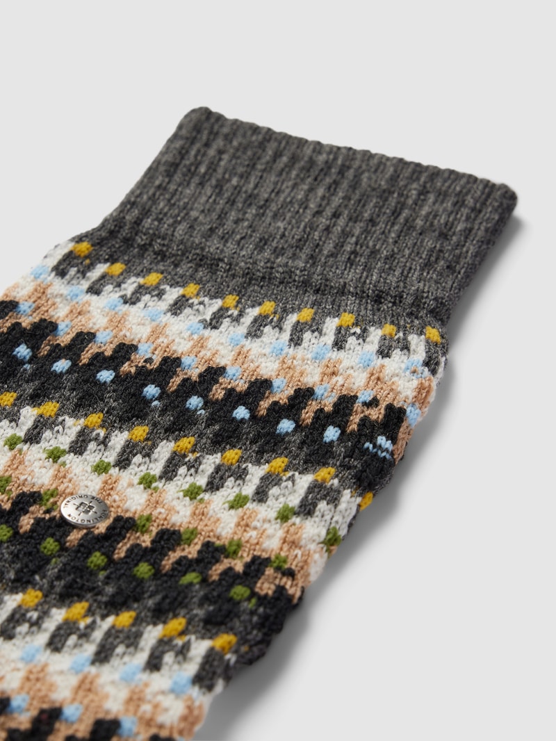 Socken mit Allover-Muster in dunkelgrau