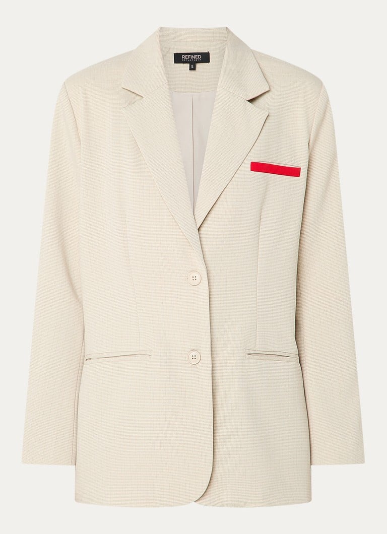Blazer raffiné Department Bodi à motif à carreaux et poches passepoilées