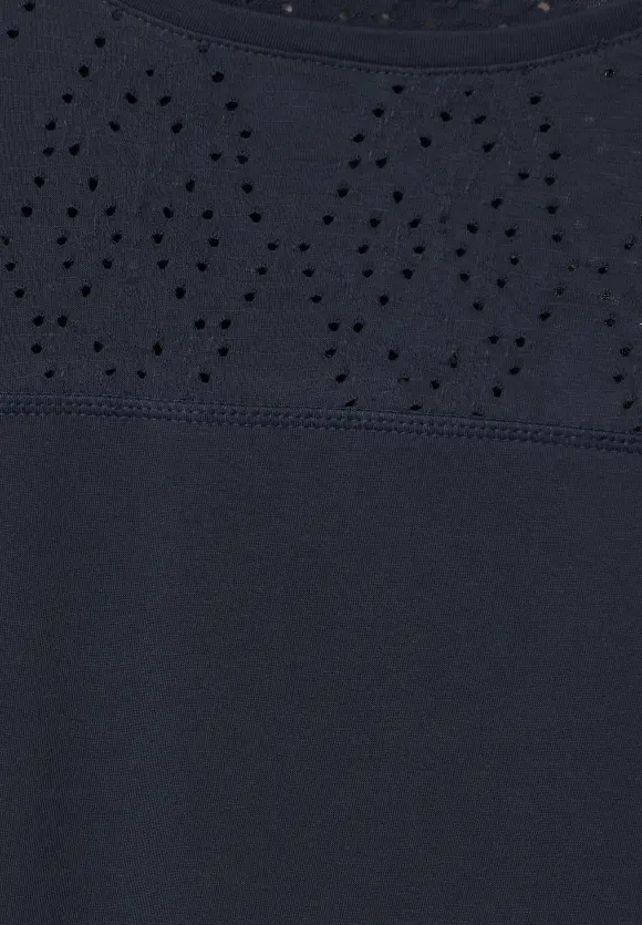 CECIL Jersey Materialmix Shirt