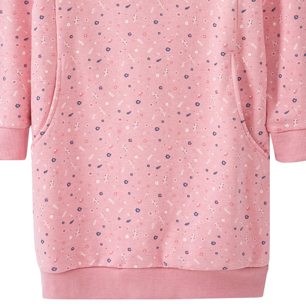 Mädchen Sweatkleid mit Blümchen allover