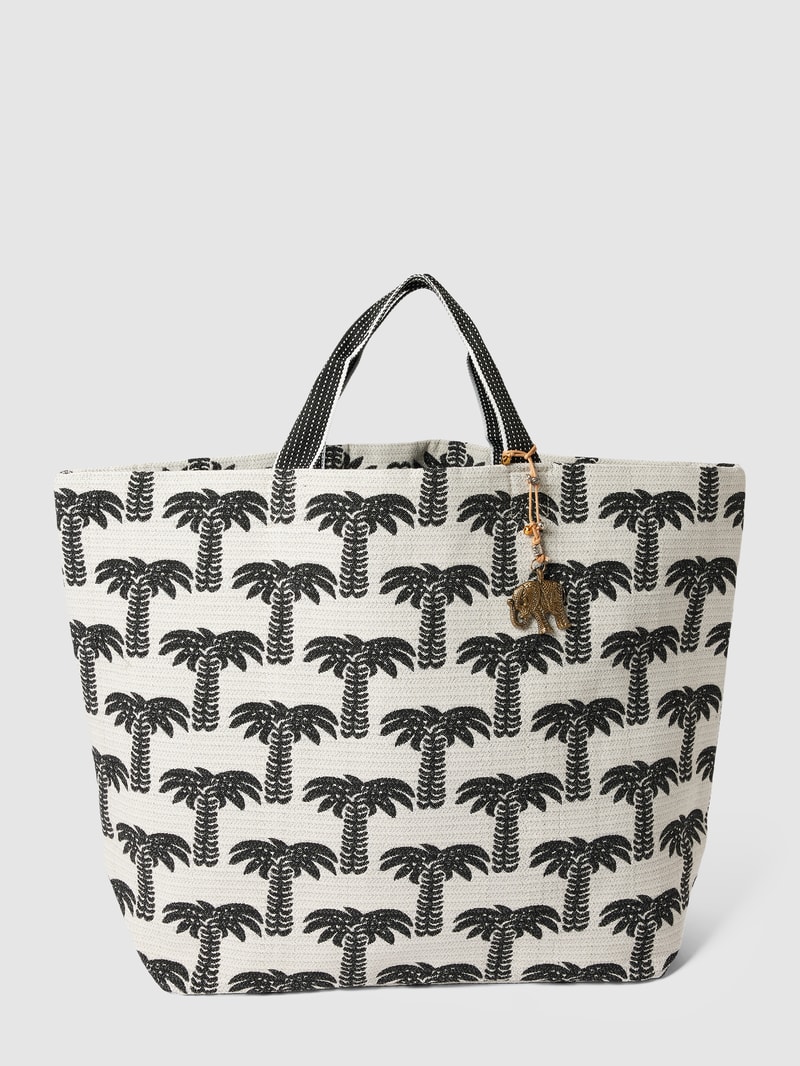 Shopper mit Allover-Motiv-Print in ecru