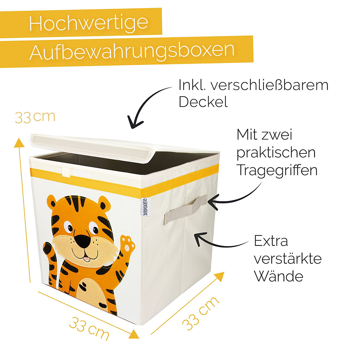 Aufbewahrungsboxen - 15 Motive I Spielzeugkiste mit Deckel I Boxen zur Aufbewahrung im Kallax Regal I Kinderzimmer Deko