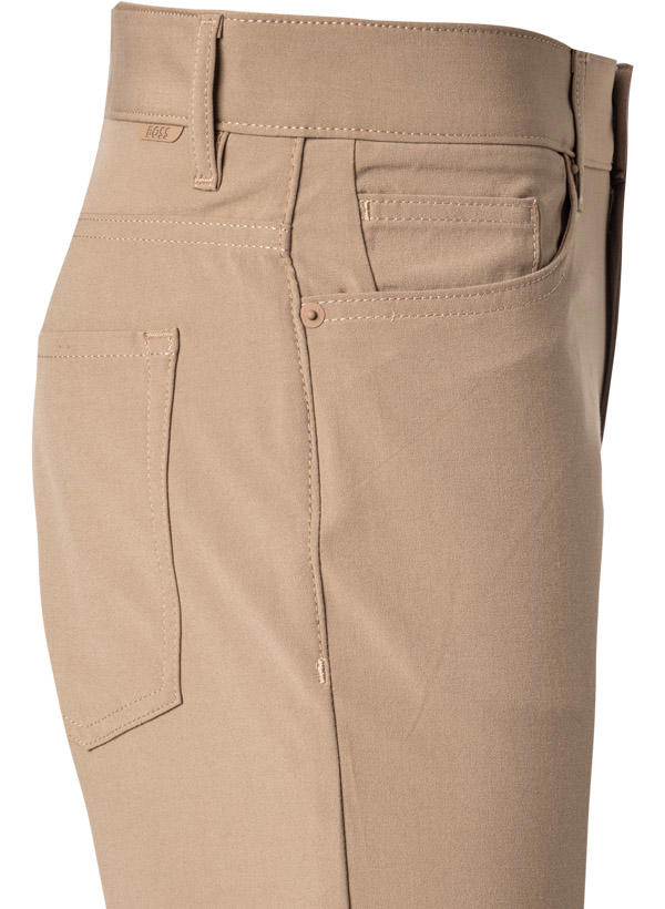 BOSS Black, Hose Delaware, Slim Fit, Viskose-Stretch schnelltrocknend, beige