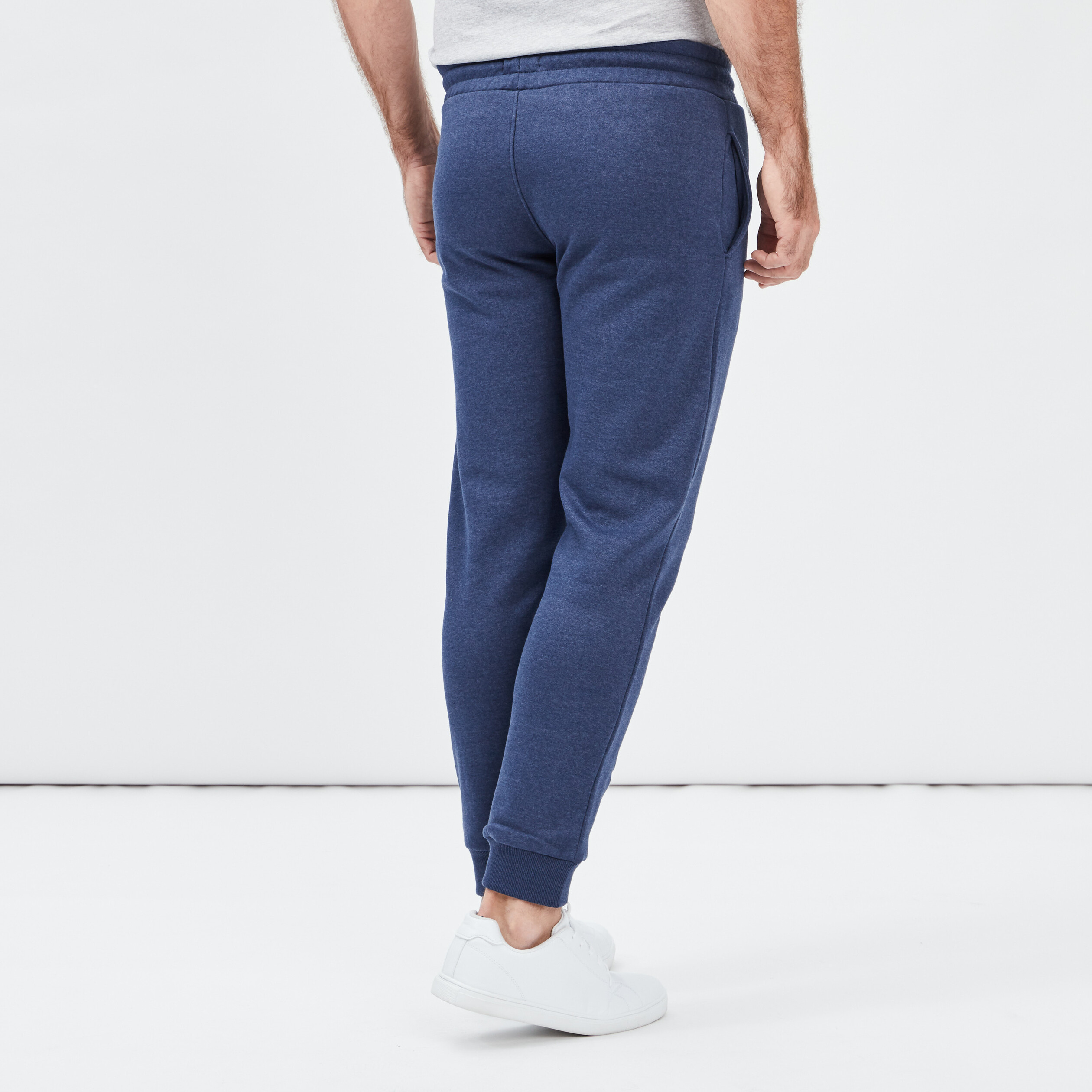 Jogging droit molleton bleu marine homme | La Halle