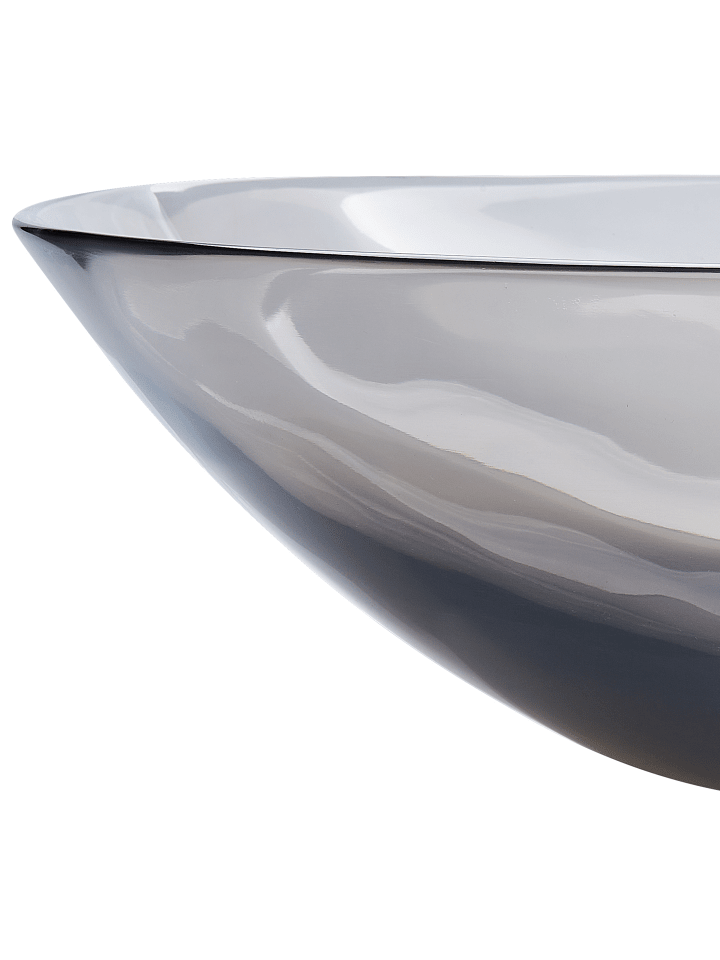Beliani Waschbecken MOENGO in Transparent/Schwarz - (W) 54 x (H) 15 x (L) 36 cm günstig kaufen onesize