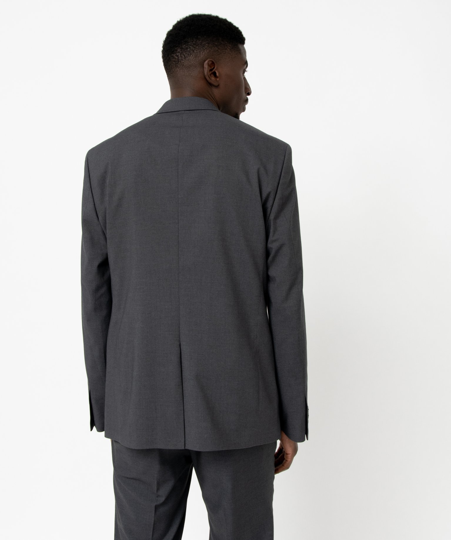Veste de costume homme fermeture 2 boutons gris fonce | GEMO