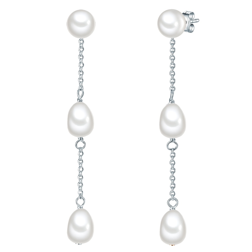 Valero Pearls Boucles d'oreille en perle Argent sterling Perle de culture d'eau douce en Argent Boucles d'oreilles