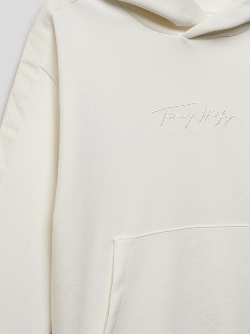 Hoodie mit Viskose-Anteil in weiß