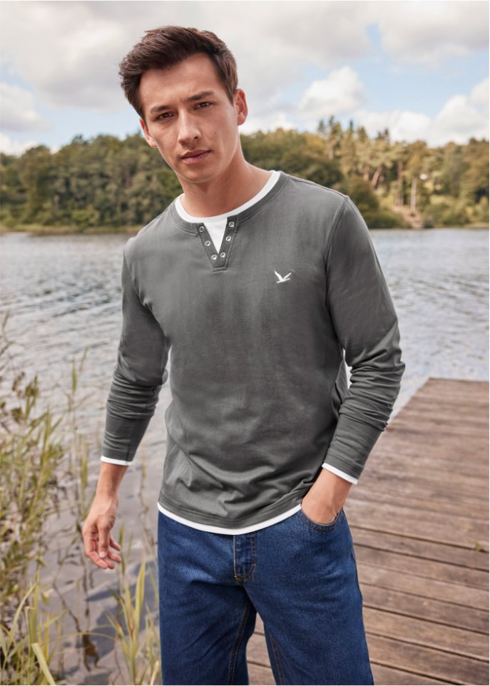 2 in 1 Shirt (2er Pack), Langarm