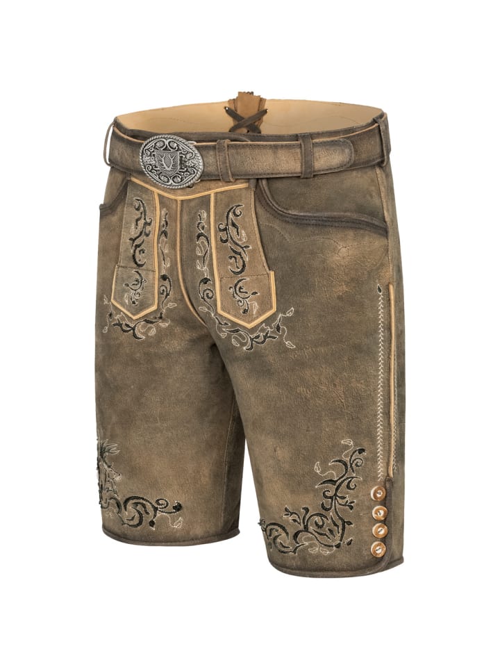 KRÜGER Lederhose Ismael in braun günstig kaufen