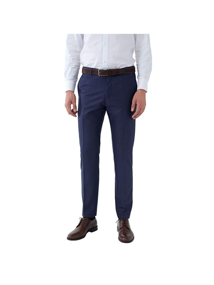Steffen Klein Business-Anzug SLIM FIT in marine strukturiert günstig kaufen
