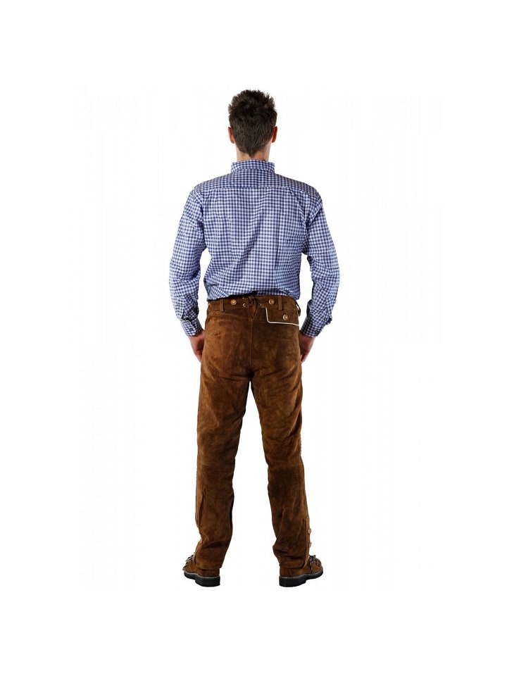 Edelnice Lederhose in mittelbraun günstig kaufen