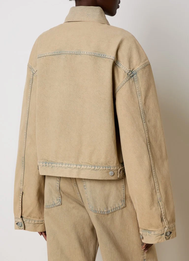 Jachetă din denim Acne Studios cu buzunare la piept
