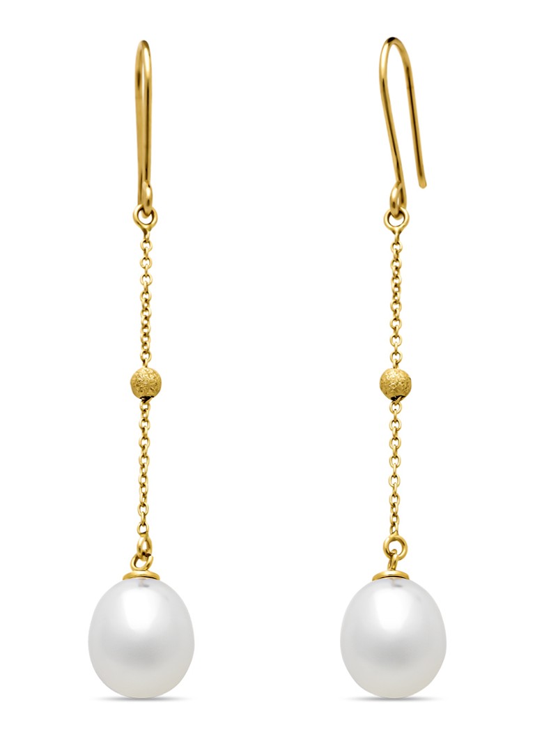 Diamond Point Yellow Gold Earrings Riviera