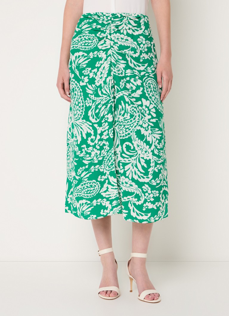 Hobbs Cassidy Midirock mit hohem Bund und Print