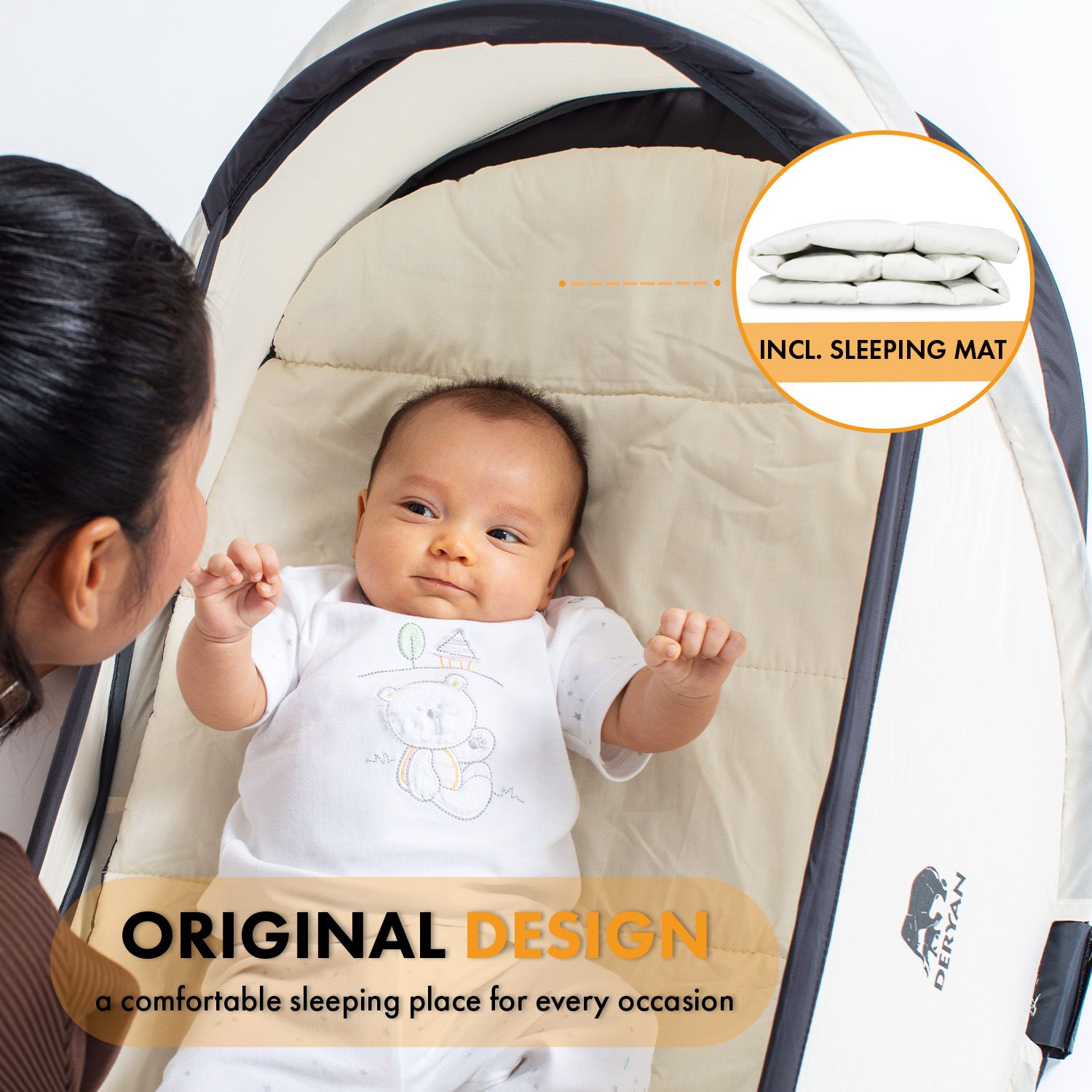 Deryan Infant Pop-Up BabyBox met klamboe