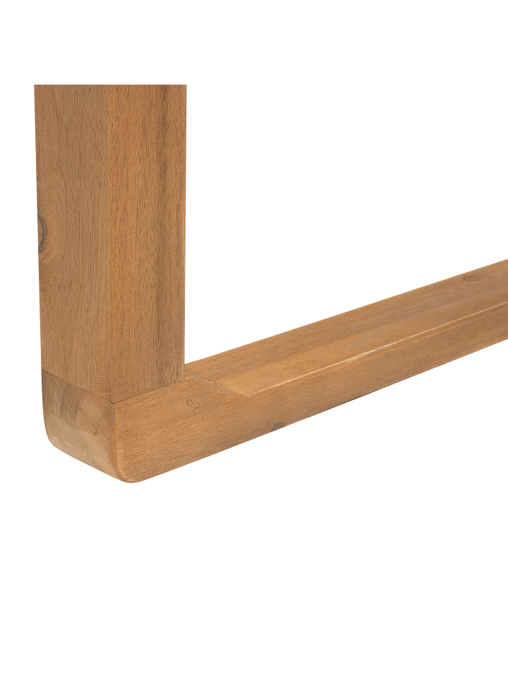 Beliani 9-tlg Gartentisch Set SASSARI in Heller Holzfarbton/Blau günstig kaufen onesize