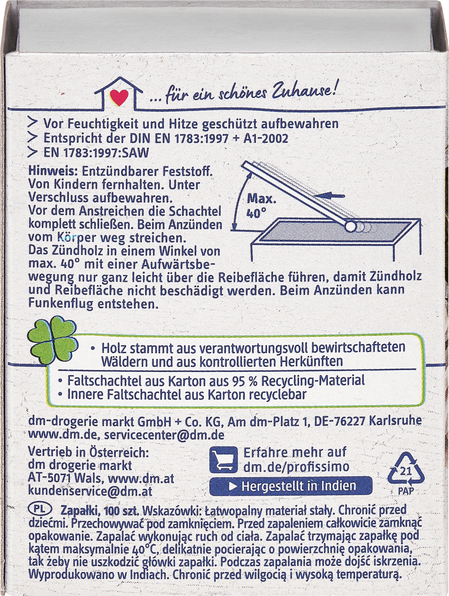 Sicherheits-Zündhölzer, 300 St