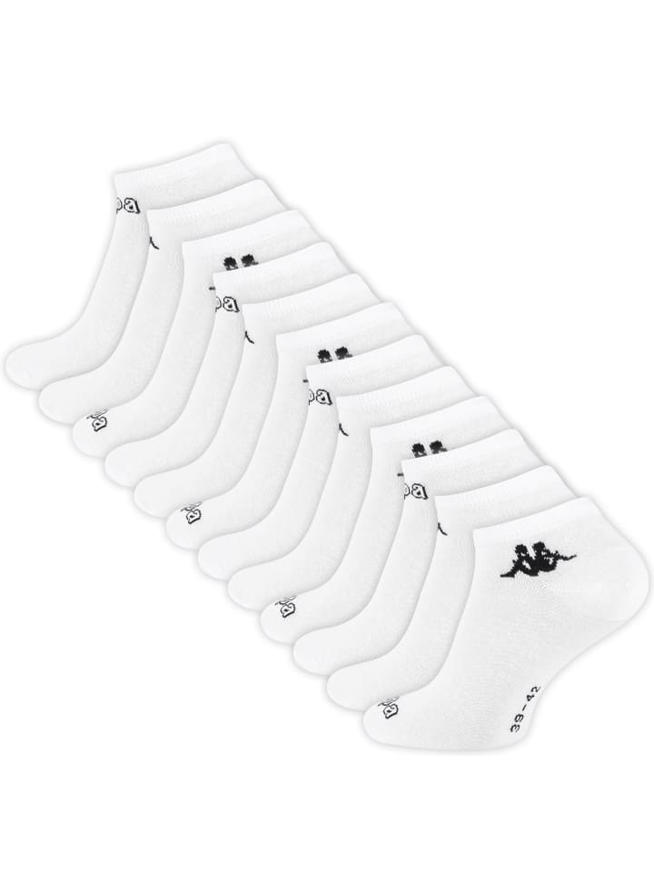 Kappa 12 Paar SNEAKER Socken Sportsocken in weiss günstig kaufen