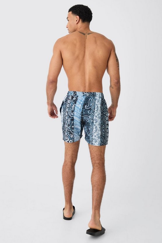 Mittellange Bandana-Badehose