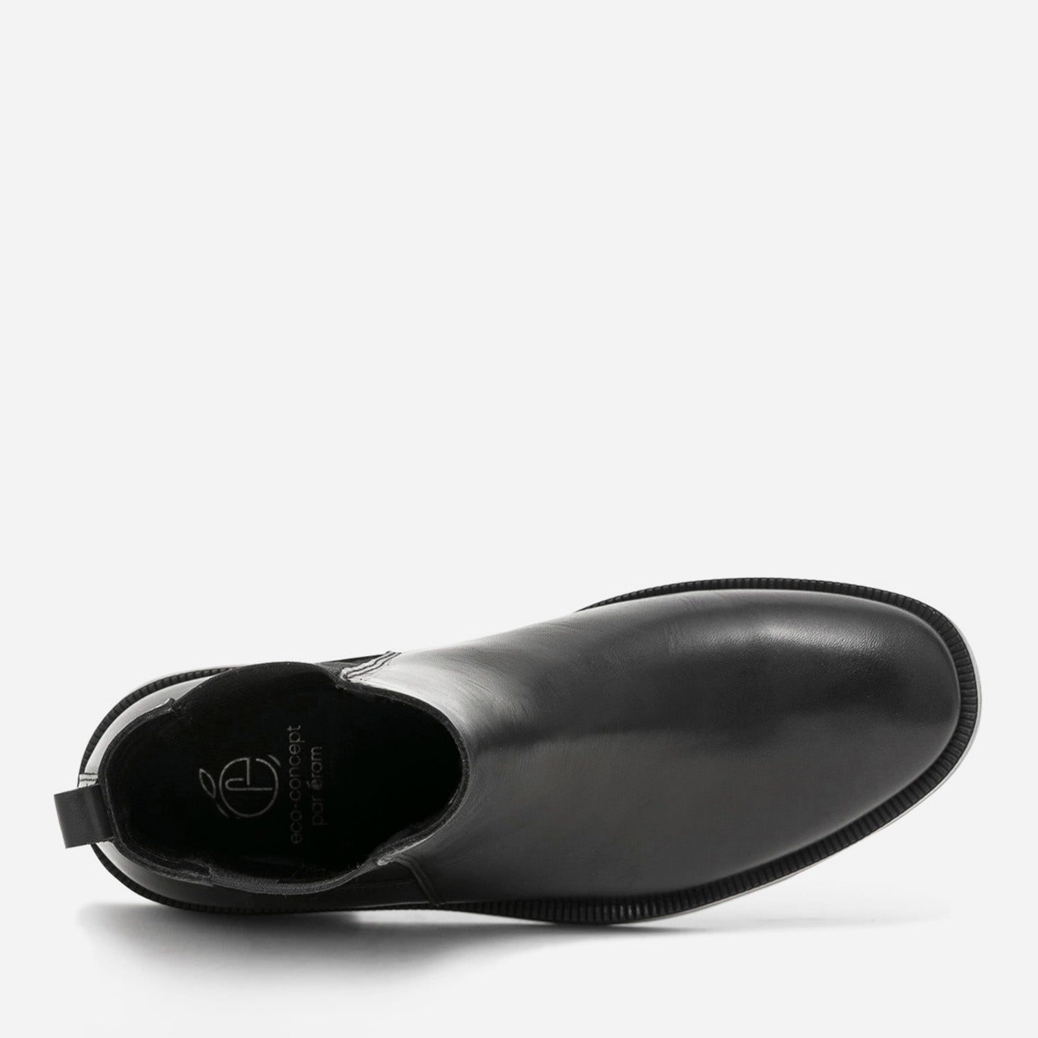 Chelsea boots noir éco-conçu en cuir