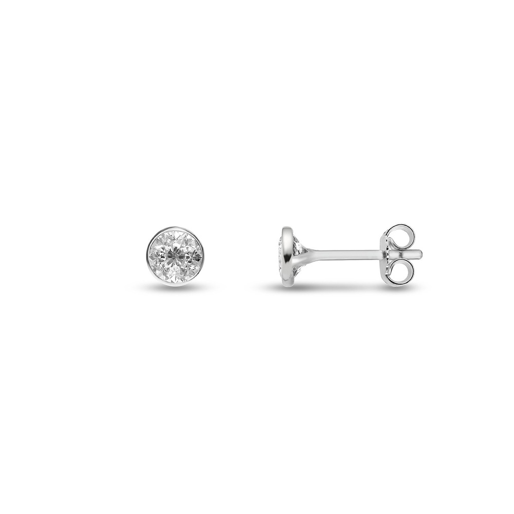 FAVS Boucles d'oreilles à fermoir à poussette 925 Argent Boucles d'oreilles