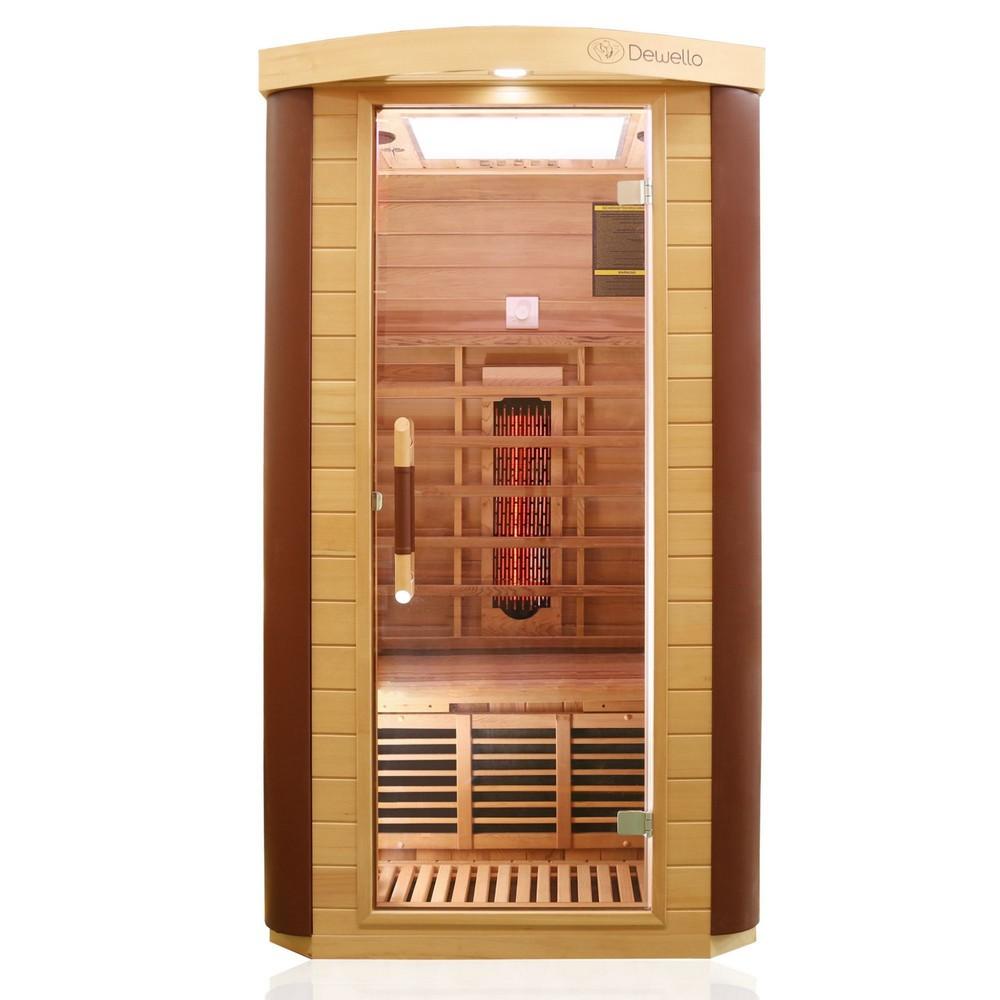 Dewello Infrarotkabine Infrarotsauna TORONTO 102cm x 102cm x 190cm Vollspektrumstrahler