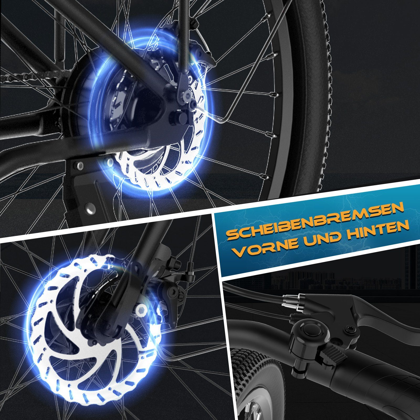 ELEKGO E-Bike 26 Zoll City Elektrofahrrad Pedelec, mit 36V 8,4Ah Akku, 35-70 km, 1 Gang, 250W Heckmotor