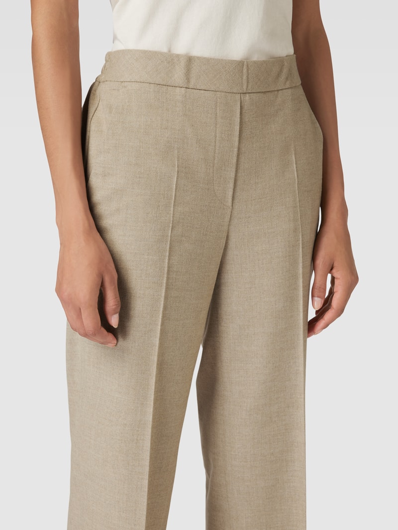 Stoffhose mit Viskose-Anteil und Bügelfalte in camel