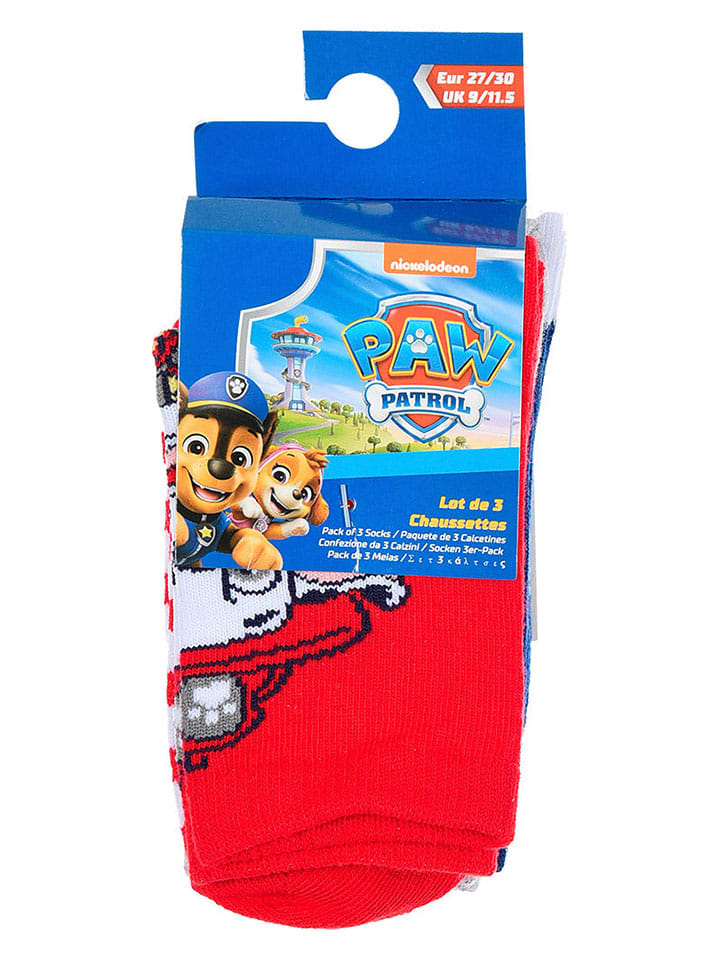 Paw Patrol 3er-Set: Socken 