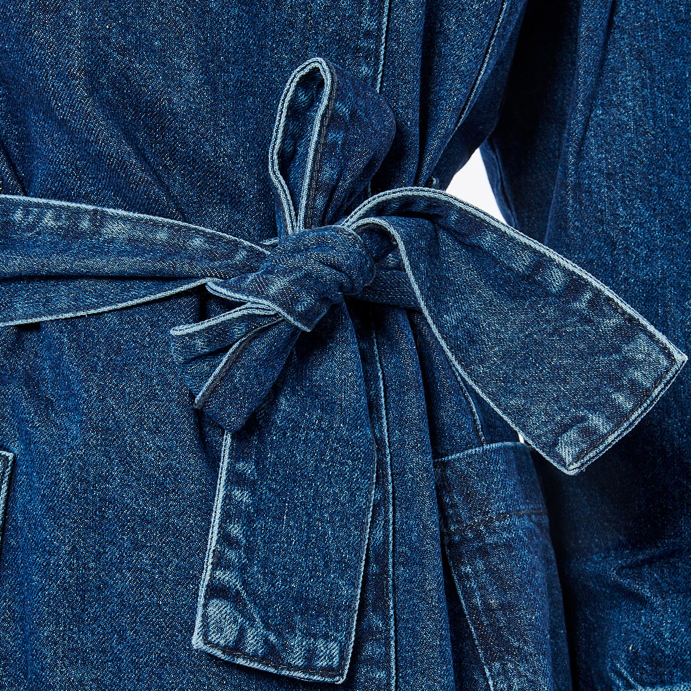 DUNA   Robe portefeuille en jean bleu femme