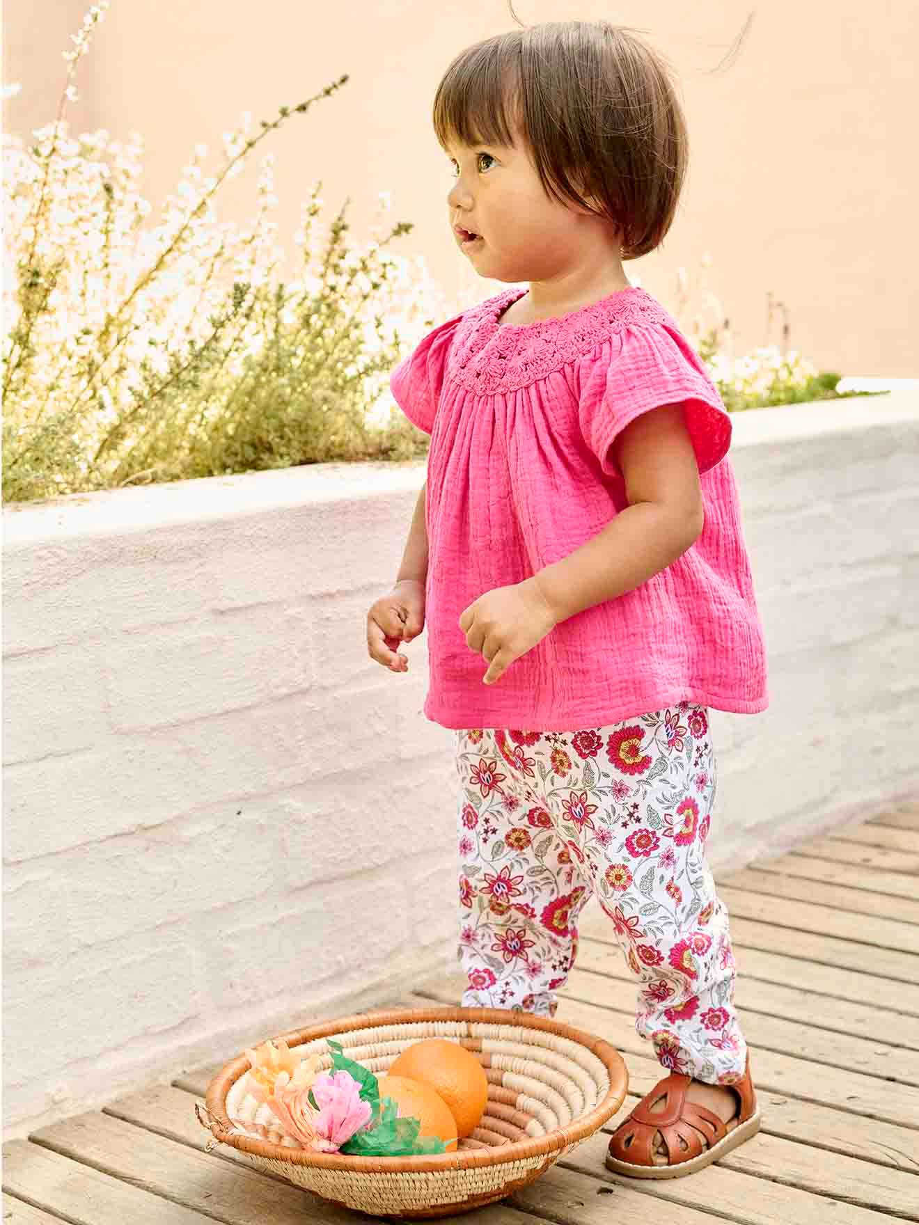 Vertbaudet Baby Hose mit Dehnbund - wollweiß