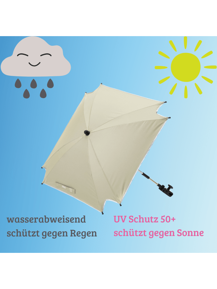 fillikid Sonnenschirm XL Exklusiv Sonnenschutz für Kinderwagen & Buggy in Natur günstig kaufen onesize