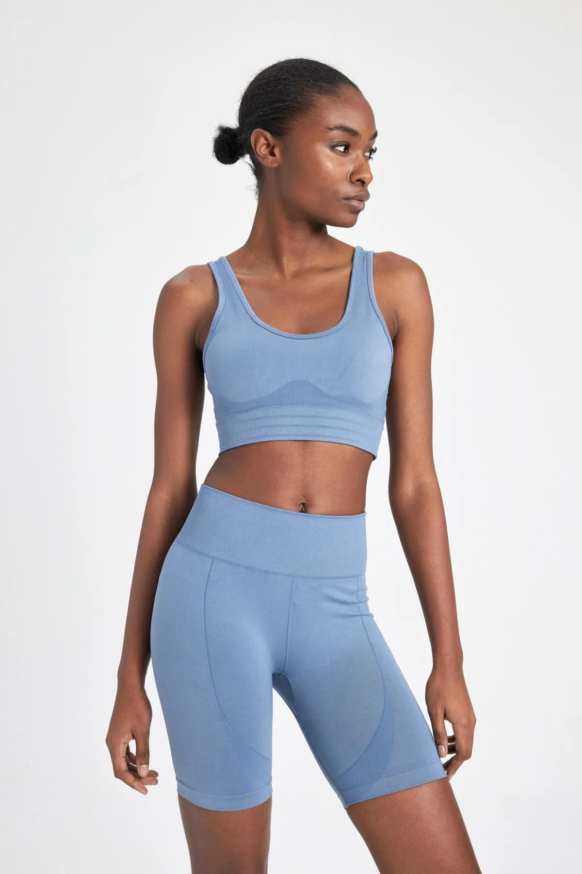 DeFacto  Sport-Leggings - Blau - Mittlerer Bund