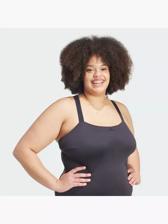 adidas Iconisea Padded Premium X-Back Badeanzug – Große Größen
