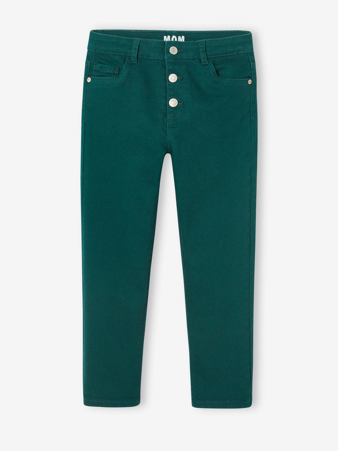 Pantalon Mom fit MorphologiK Large fille pêche