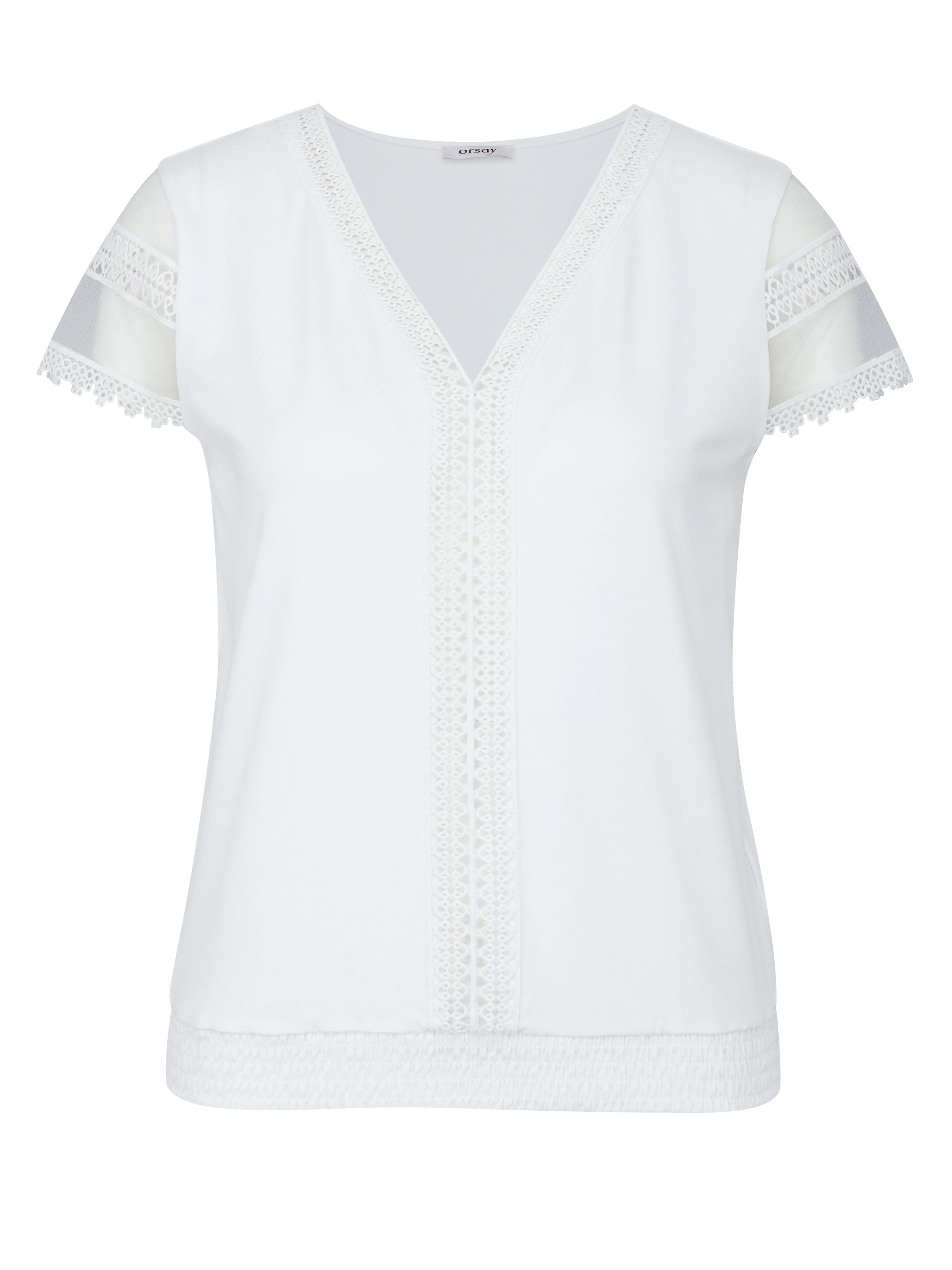 Weißes Damen Kurzarm-T-Shirt ORSAY