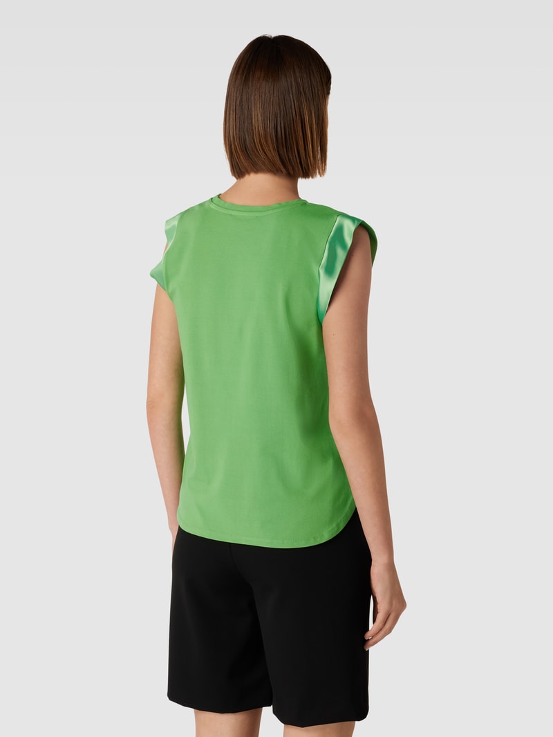 Blusenshirt mit Rundhalsausschnitt in grün