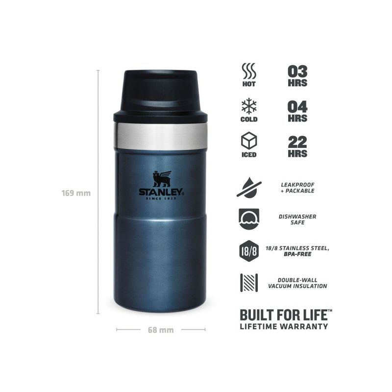 Stanley Thermoflasche, Classic Trigger-Action Travel Mug 8.5oz \/ 250ml Nightfall
