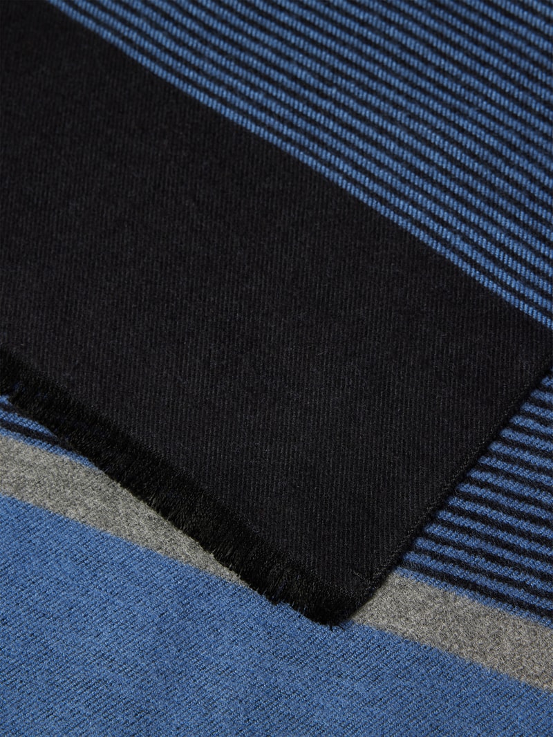 Schal mit Streifenmuster in blau