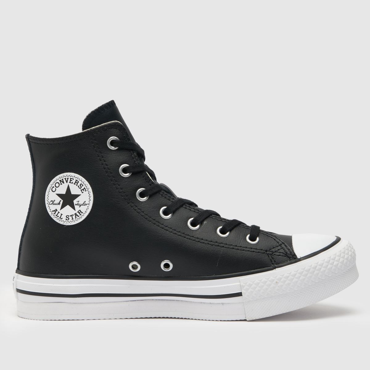 Converse svarta All Star Eva Lift Hi ungdomsskor