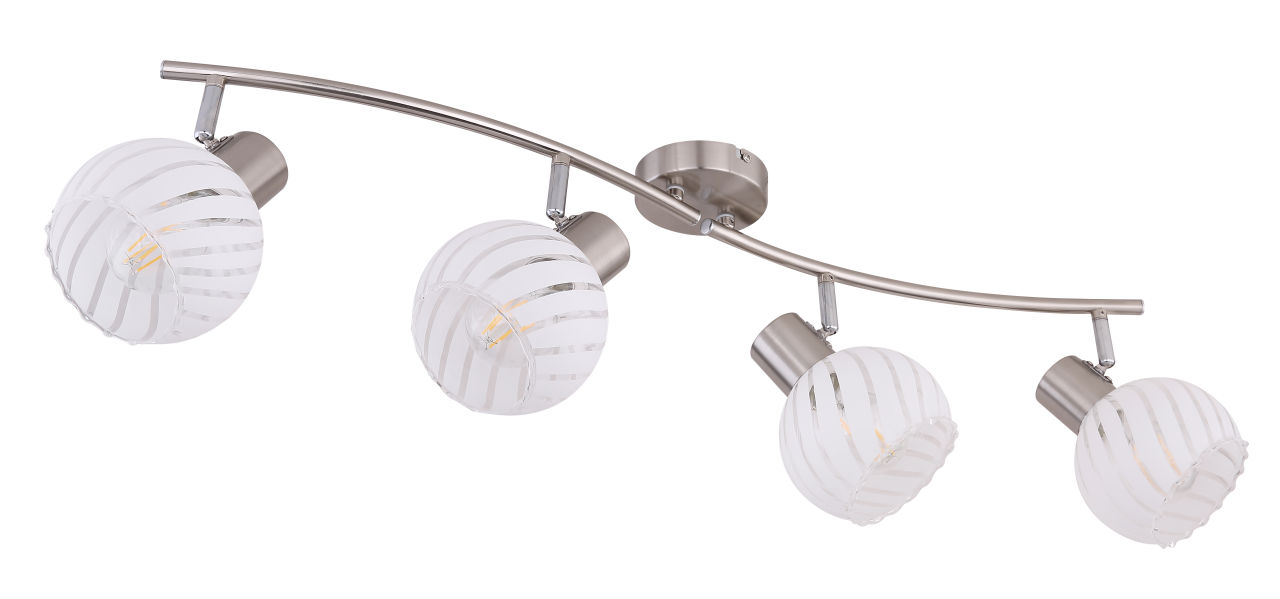 Globo Lighting - WILLY - Strahler Metall Nickel matt, 4x E27